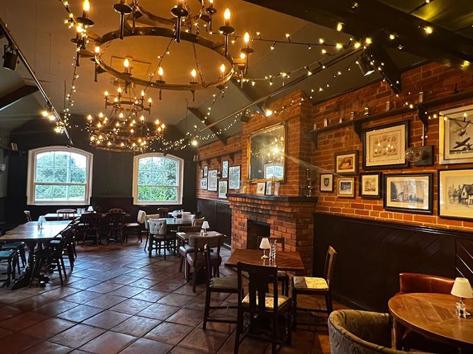 the barn dining area